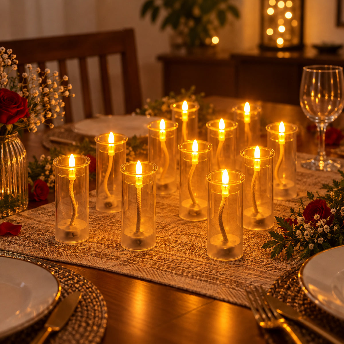 Flameless LED plastic swing candle 07