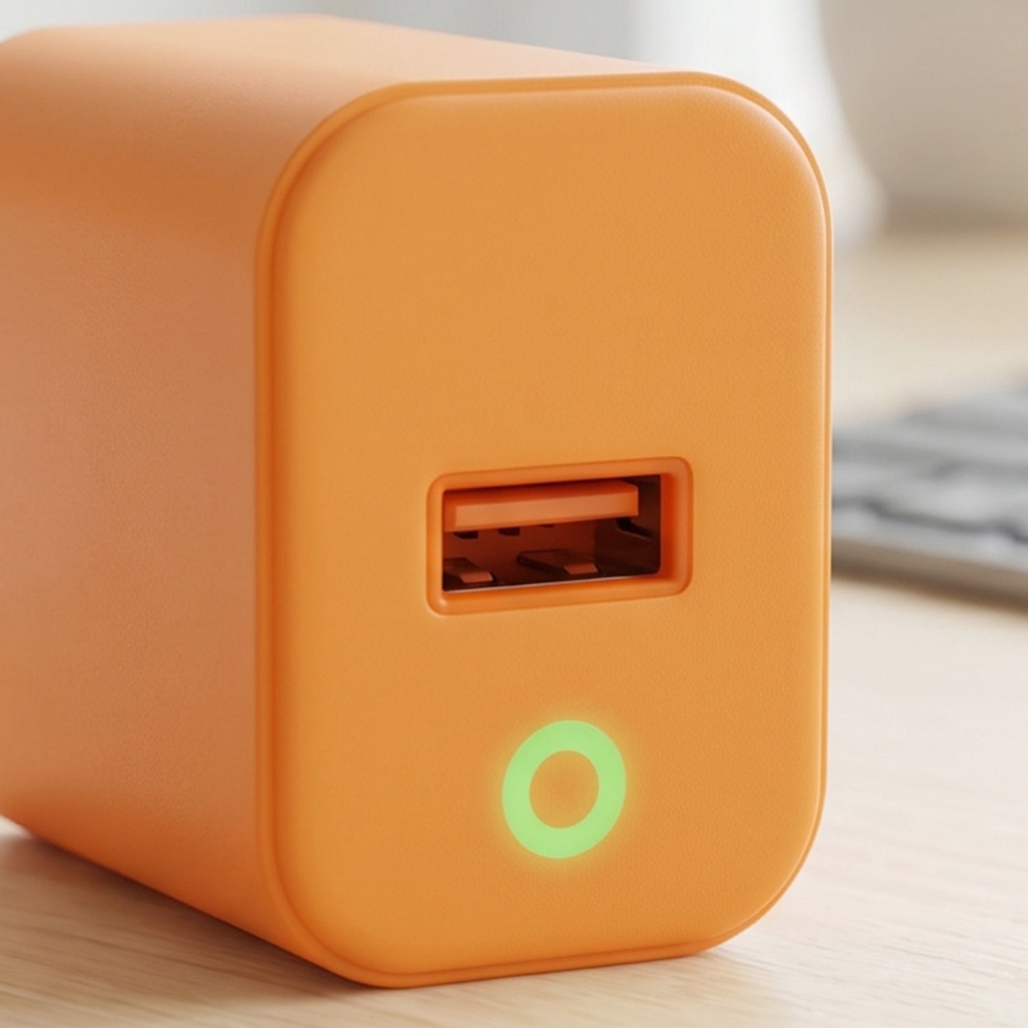 45W wall charger USB port close view
