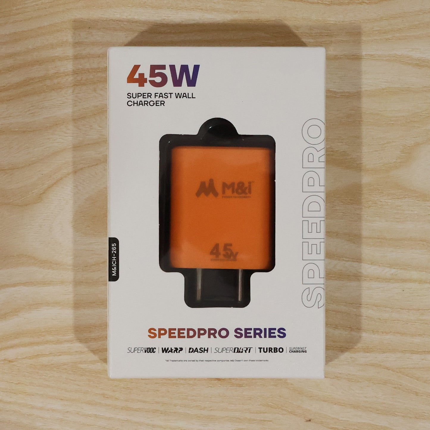 45W super fast wall charger with Type C cable