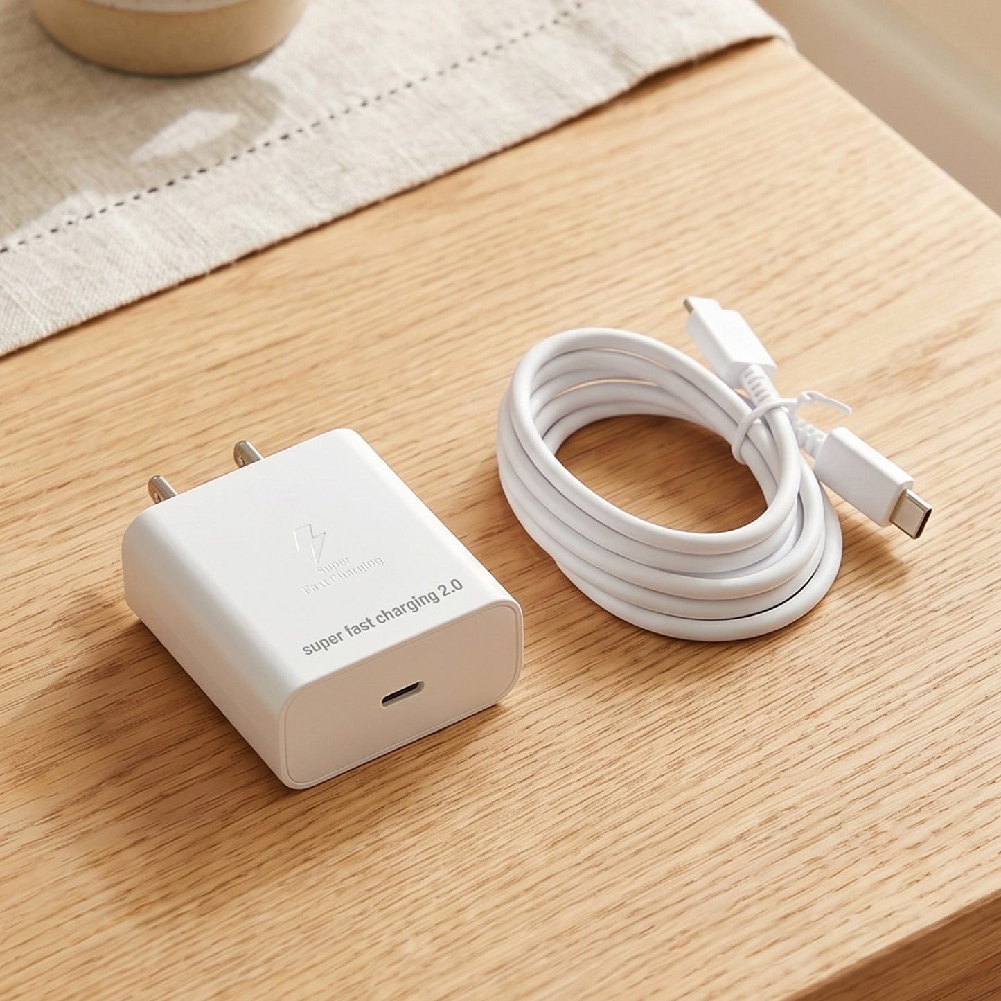 65W power adapter with USB Type C cable product photo