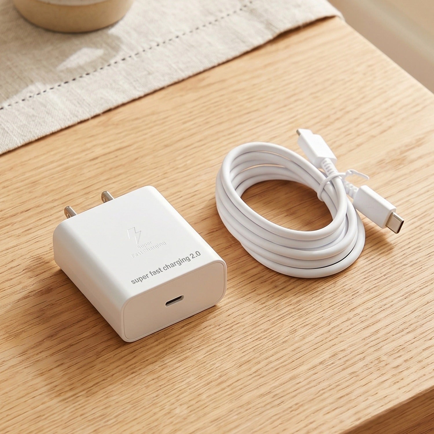 65W power adapter with USB Type C cable product photo