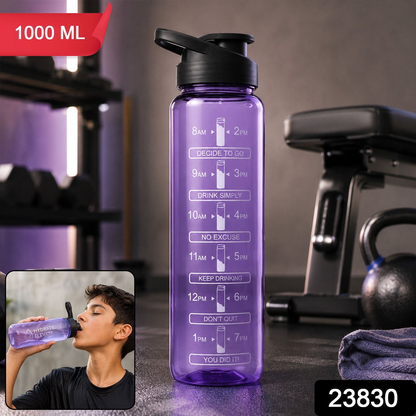 23830 motivational water bottle sku