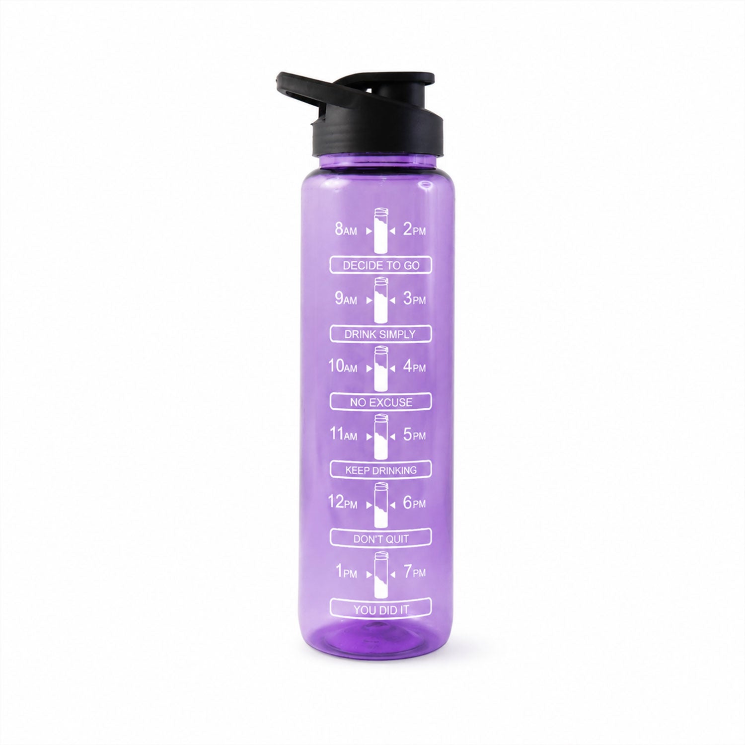 23830 motivational water bottle white background