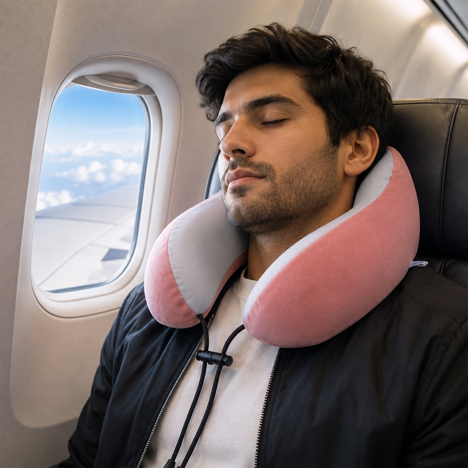 Neck support pillow during air travel