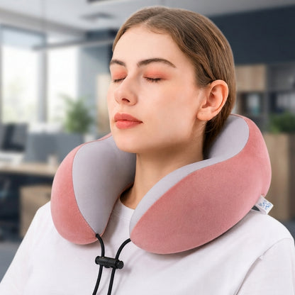 Adjustable U shaped neck support pillow
