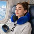 U Shaped Travel Neck Pillow with Adjustable Closure for Comfortable Trips (1 Pc)