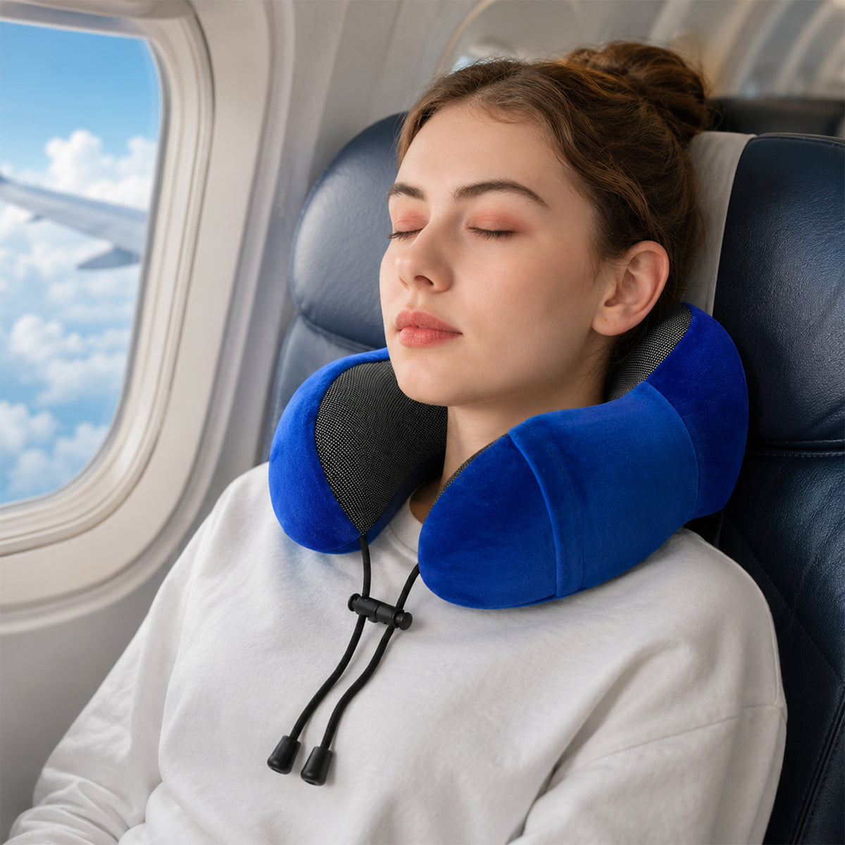 Adjustable U shaped neck cushion