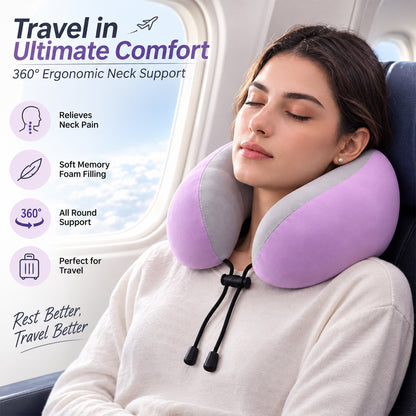 Neck support pillow for air travel