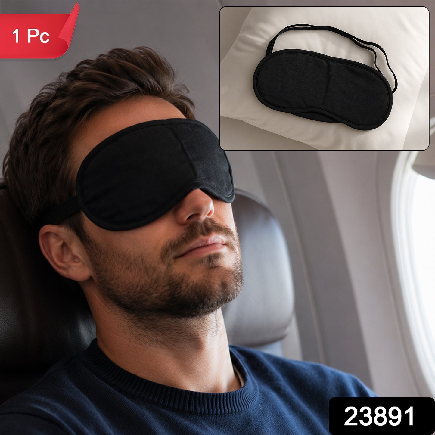 Soft padded sleeping eye mask for comfortable rest - image 2