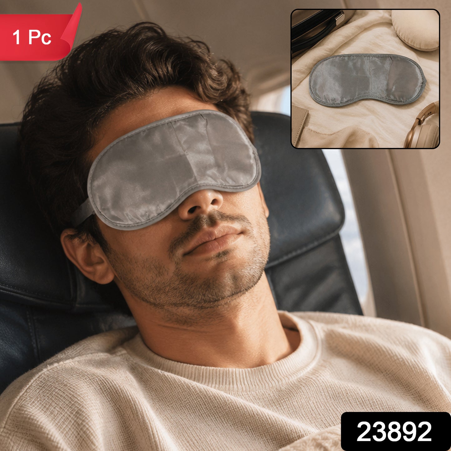 Soft satin sleeping eye mask for comfortable rest - image 2