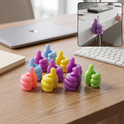 Colourful thumb shape adhesive wire holders
