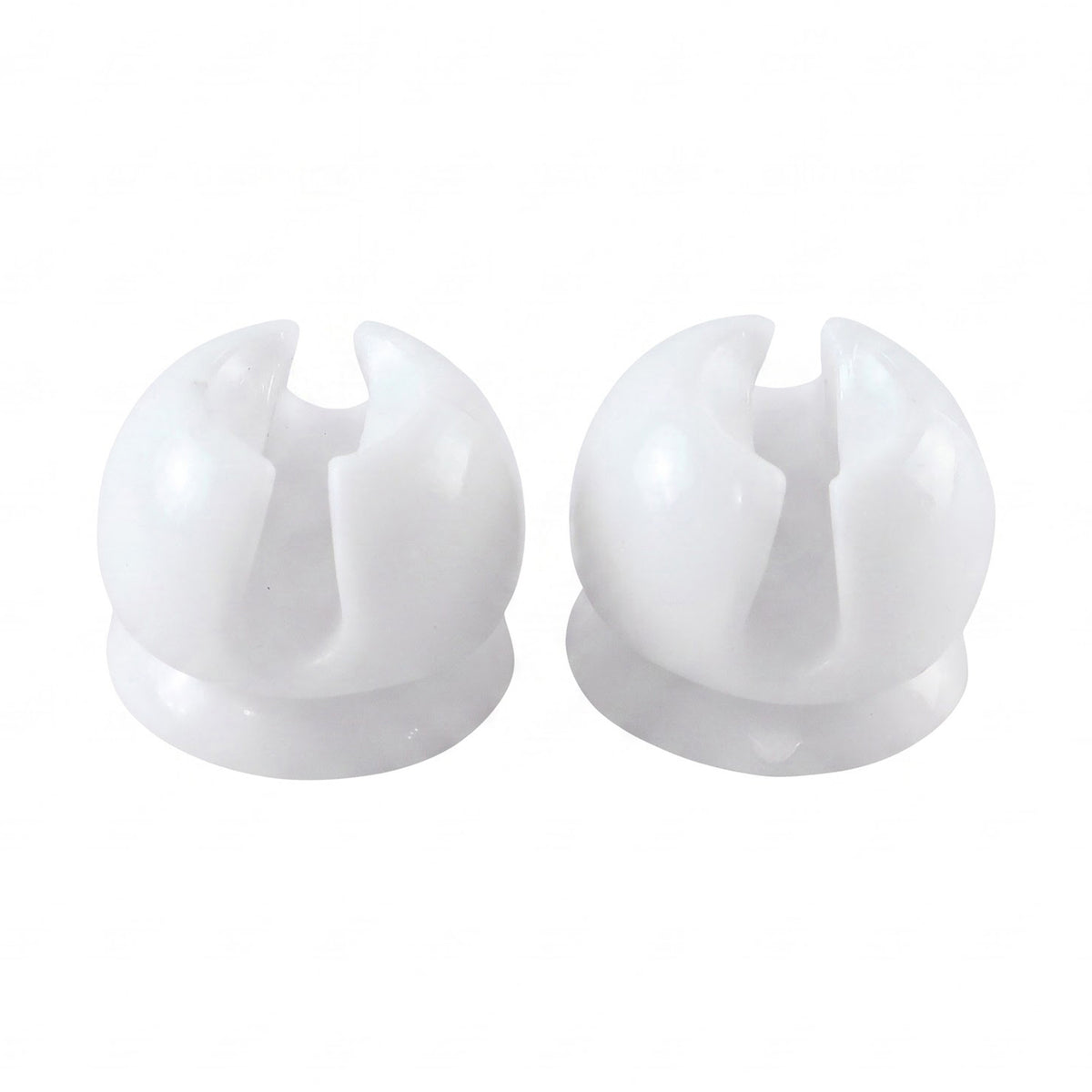 Toothbrush holder clips on white background