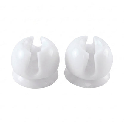 Toothbrush holder clips on white background