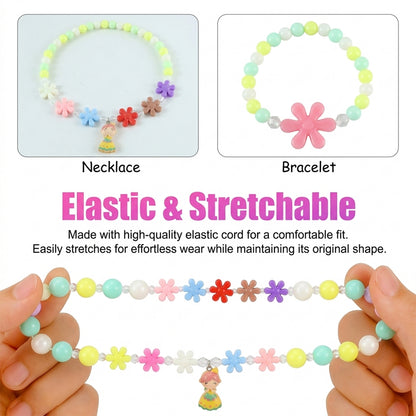 Elastic and stretchable kids jewellery set