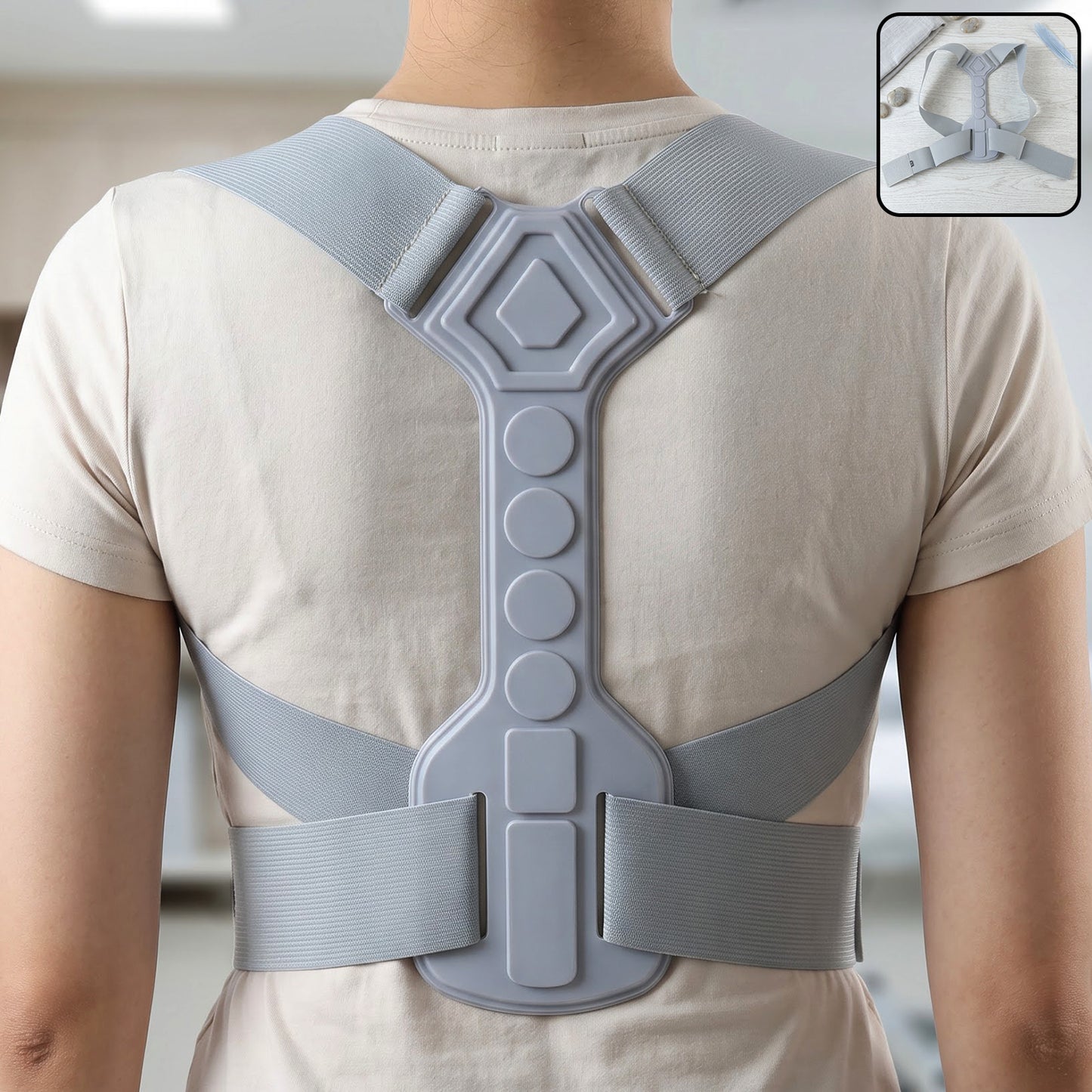 Posture corrector belt worn on back