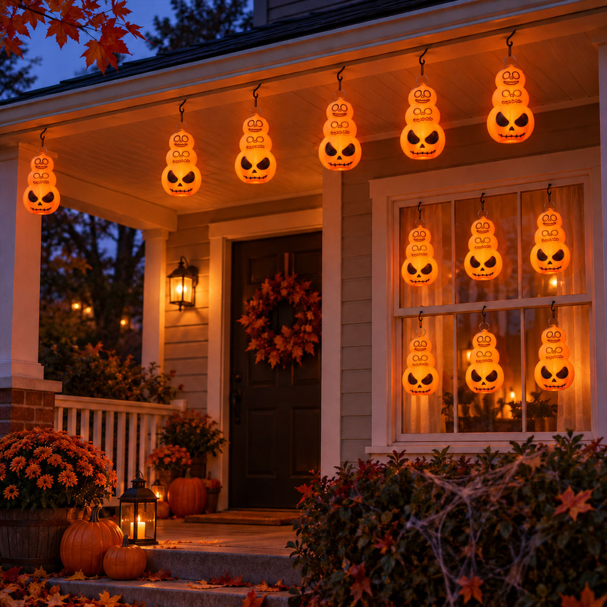 Halloween three tier pumpkin LED lights - main display