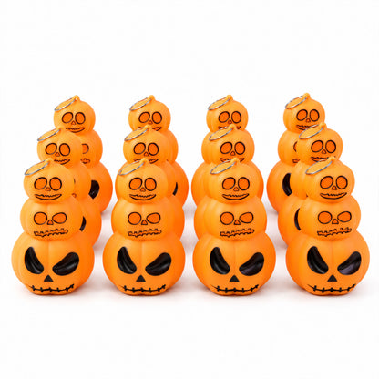 Halloween three tier pumpkin LED lights - white background