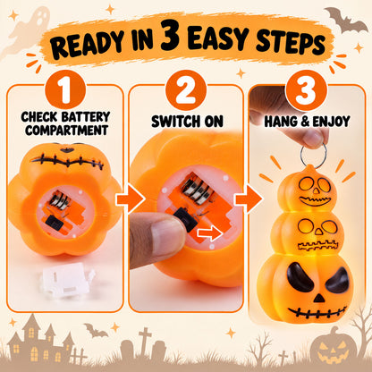 Halloween three tier pumpkin LED lights - switch instructions