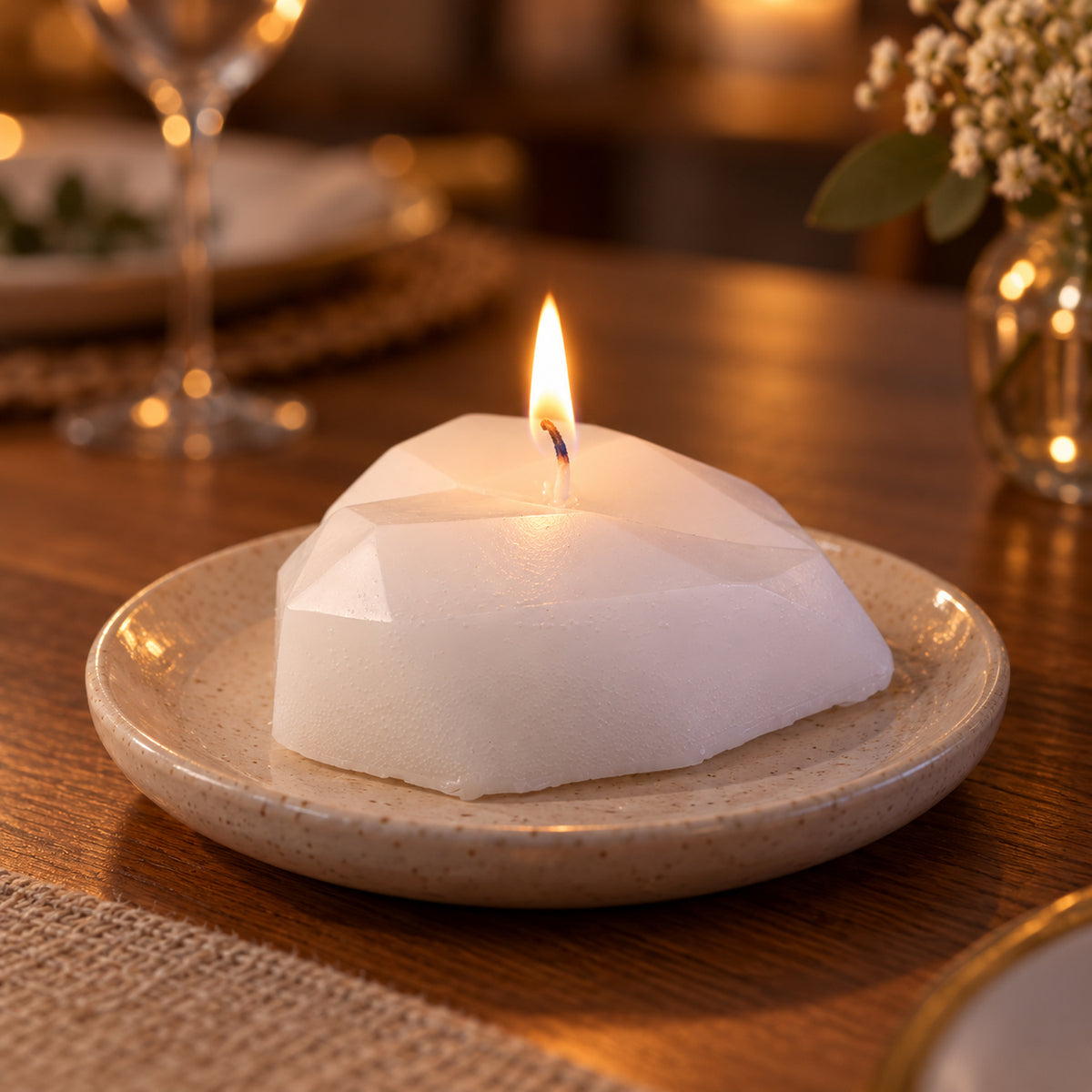 Heart shaped diamond faceted decorative wax candle 1 piece Heart_Candle_03.jpg