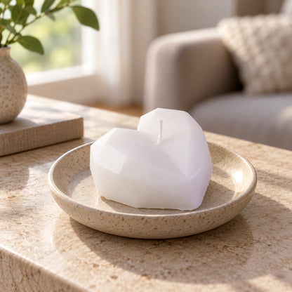 Heart shaped diamond faceted decorative wax candle 1 piece Heart_Candle_07.jpg