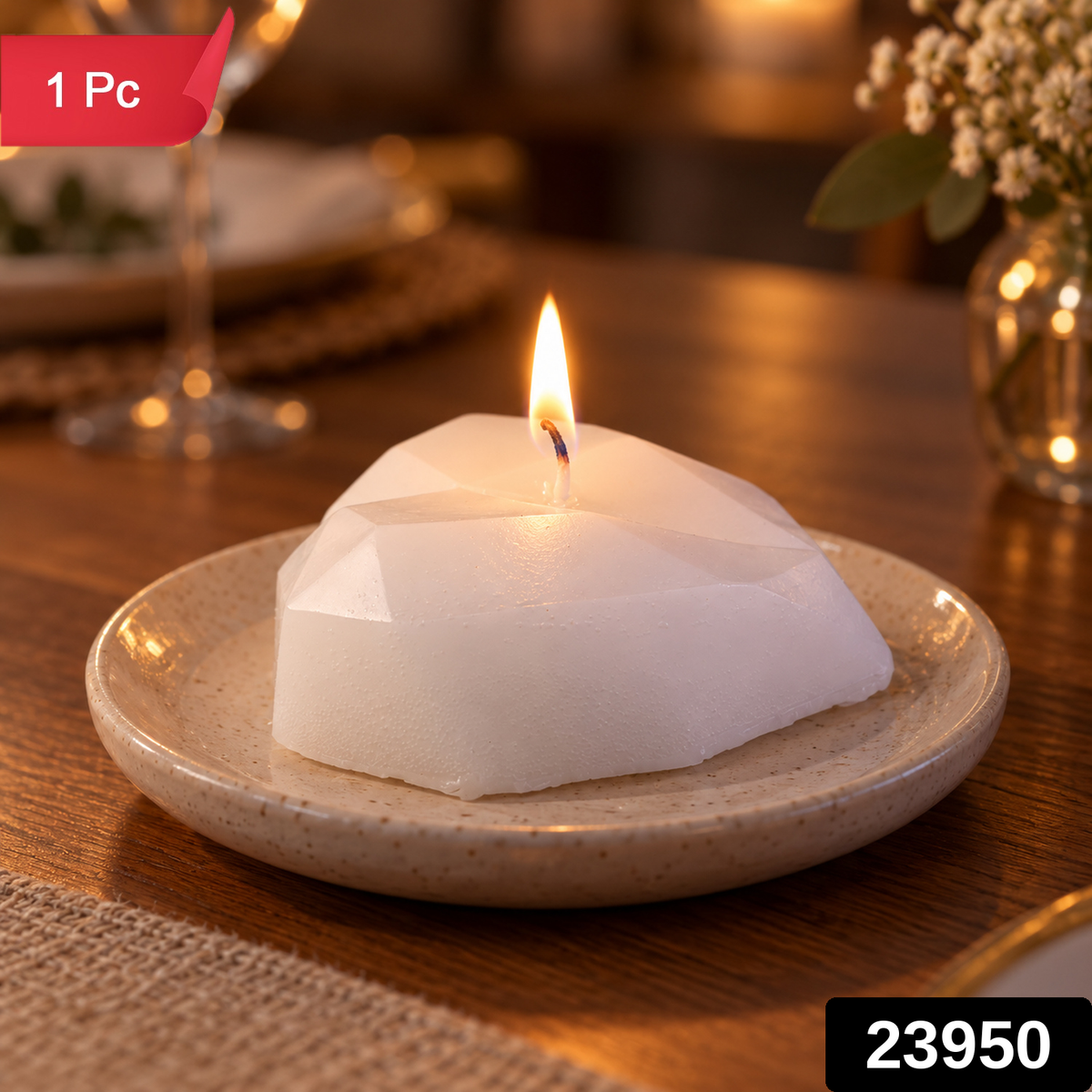 Heart shaped diamond faceted decorative wax candle 1 piece heart_candle_23950.png