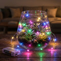 Decorative Multicolour Battery Operated LED String Light Set for Homes (1 Set)