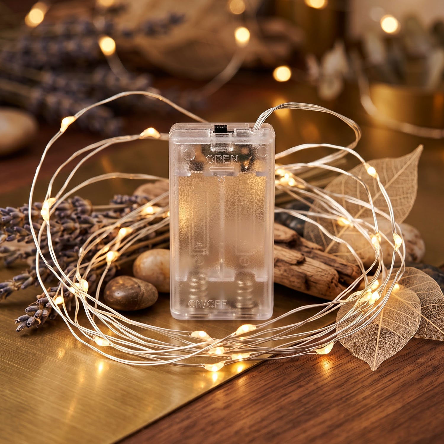 Battery operated string LED light set