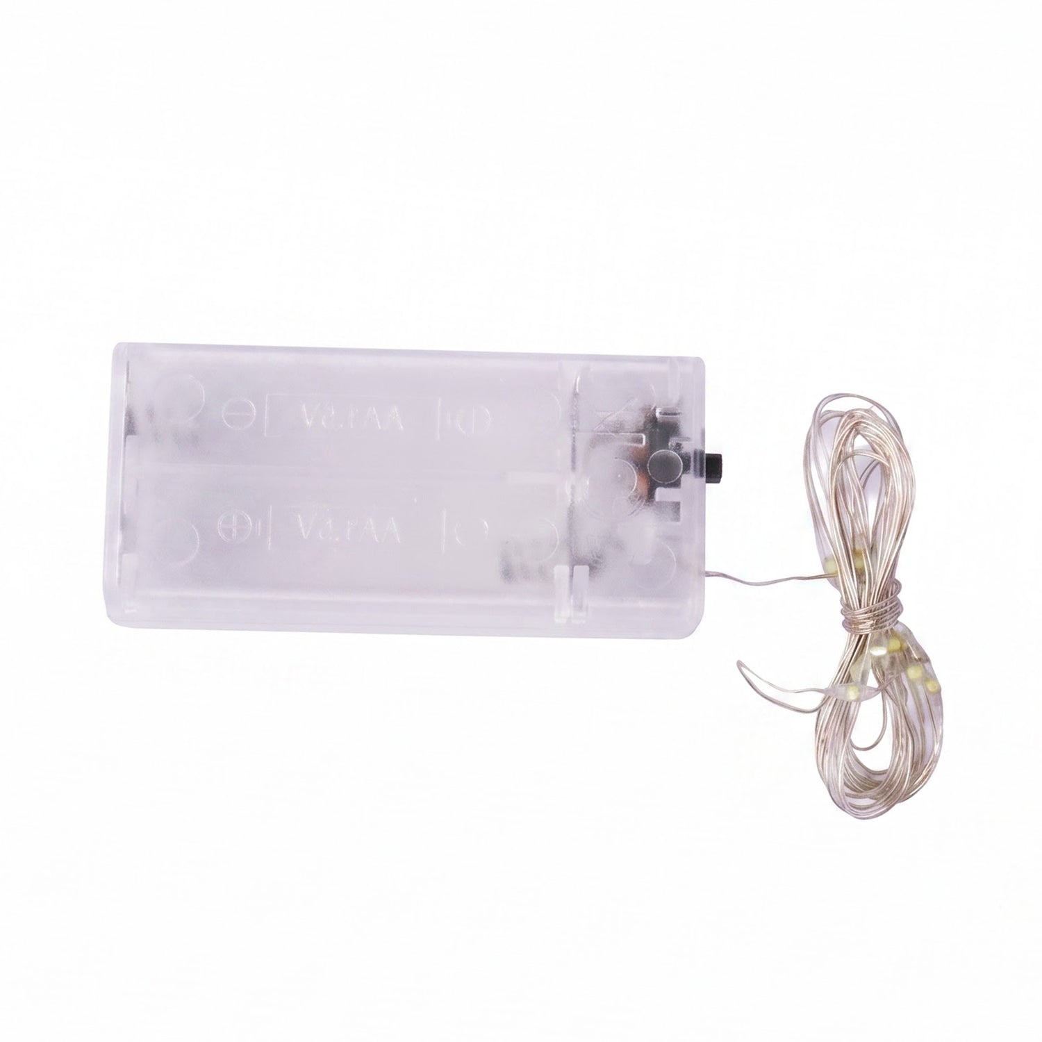 String LED set on white background