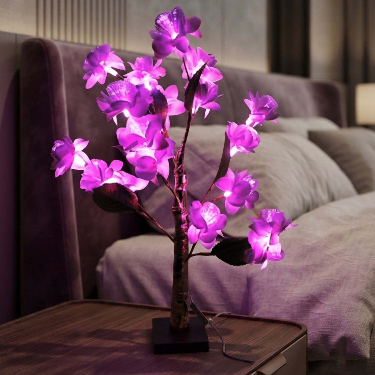 LED cherry blossom tree lamp for bedroom decor
