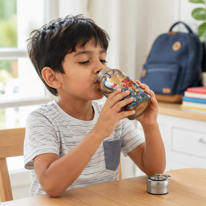 Kids using stainless steel vacuum water bottle