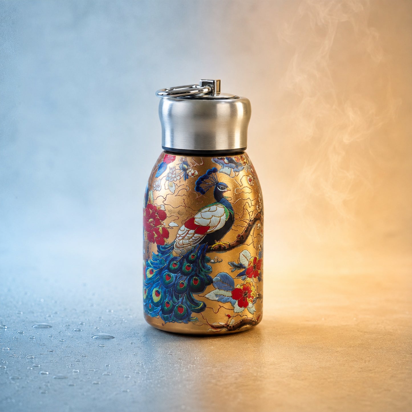 Decorative stainless steel vacuum water bottle