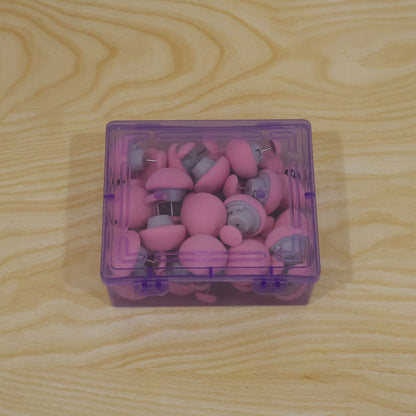 Actual plastic box package of duvet fastener buttons