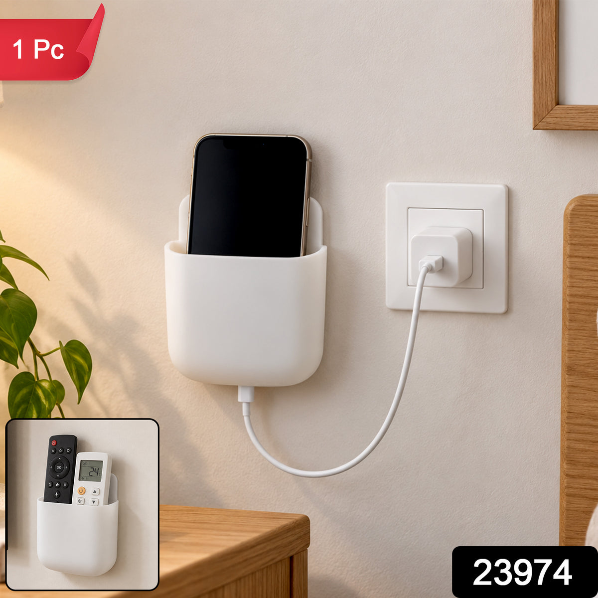 Wall mounted mobile and remote holder product image 2