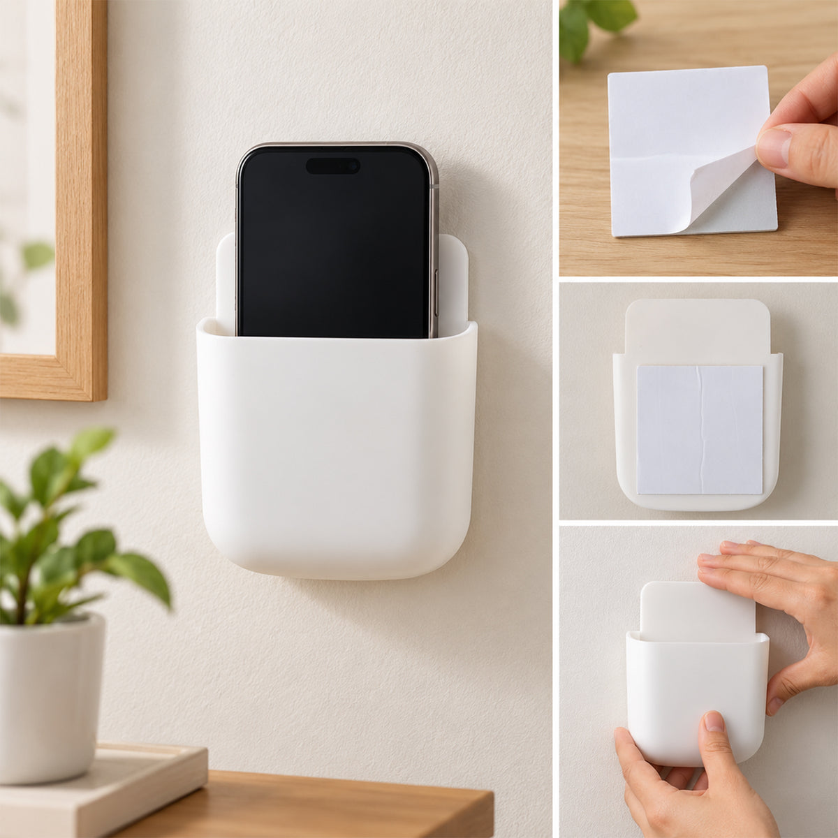 Wall mounted mobile and remote holder product image 3