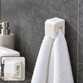 Plastic Wall Mounted Push Type Towel Holder for Bathroom Kitchen and Home Uses