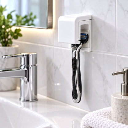 Wall mounted push type towel holder image 9