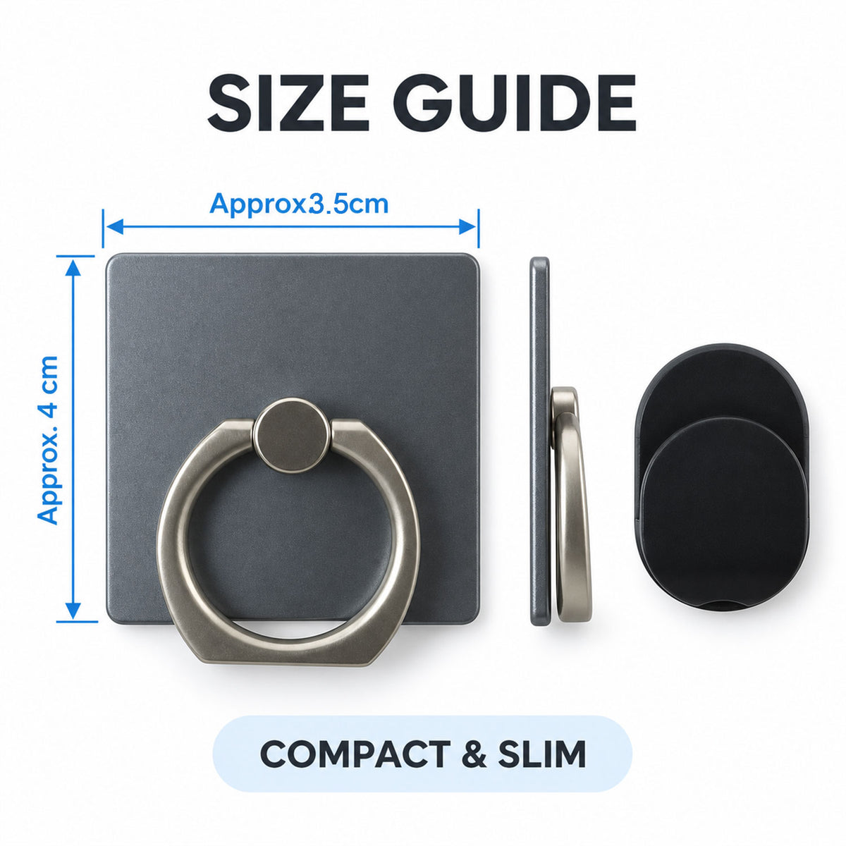 Phone ring base approximate dimensions 3.5 cm by 4 cm