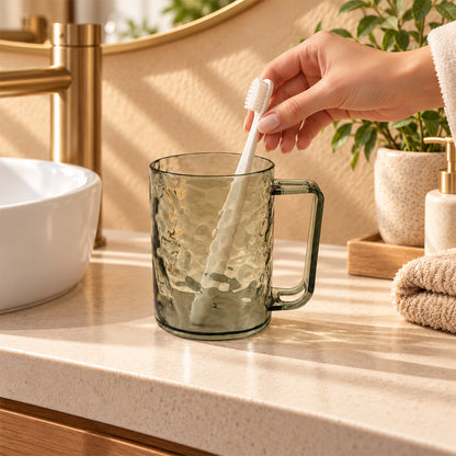 Textured plastic mug with handle 7