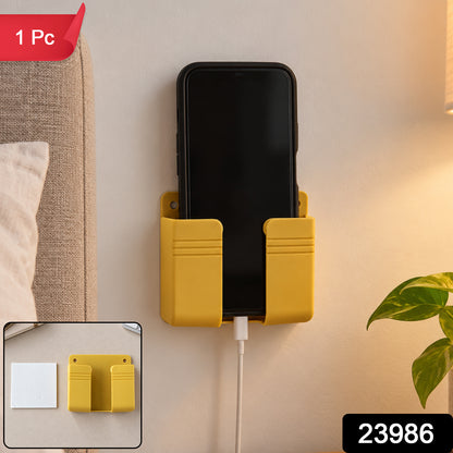 Wall mounted mobile phone holder with adhesive pad 2