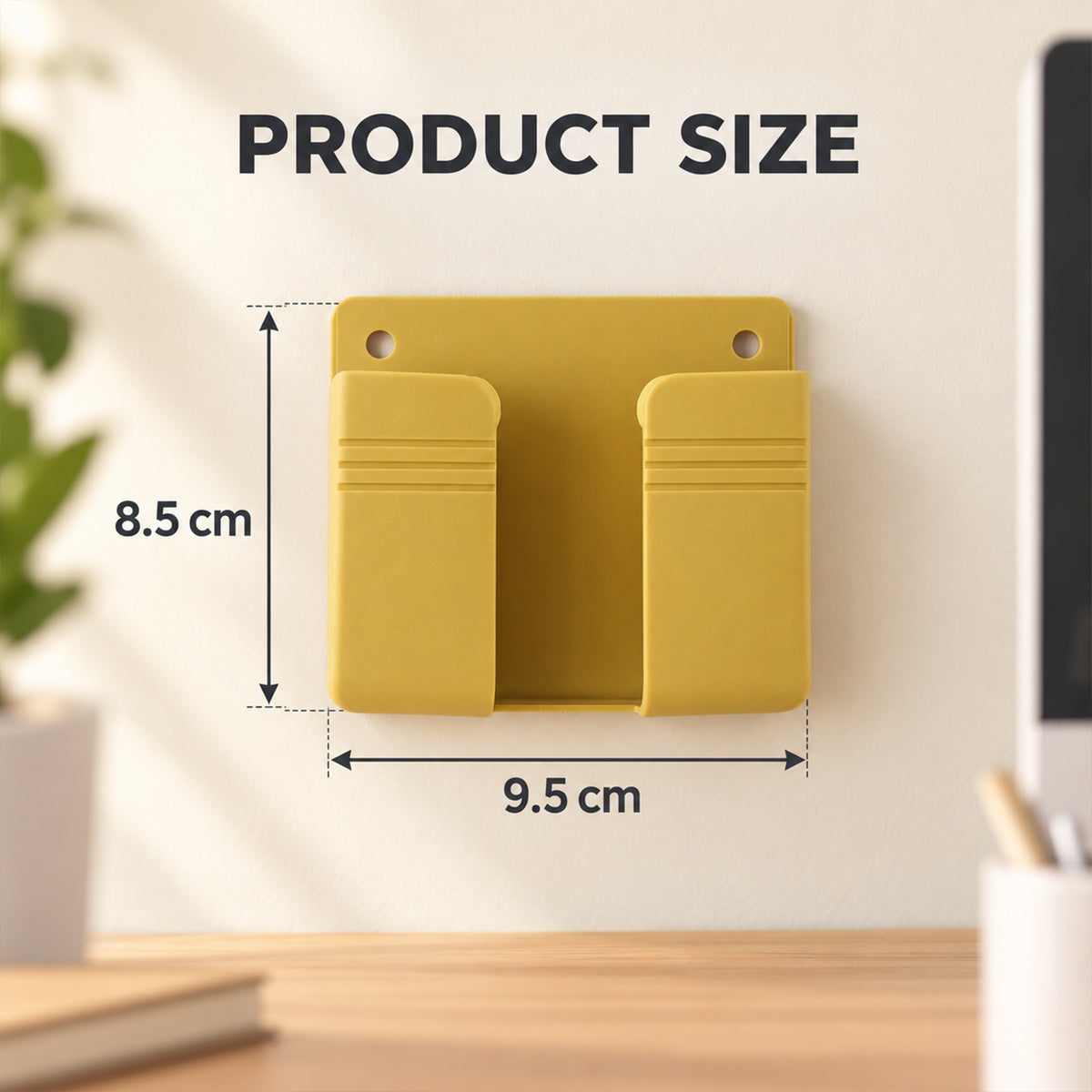 Wall mounted mobile phone holder with adhesive pad 6