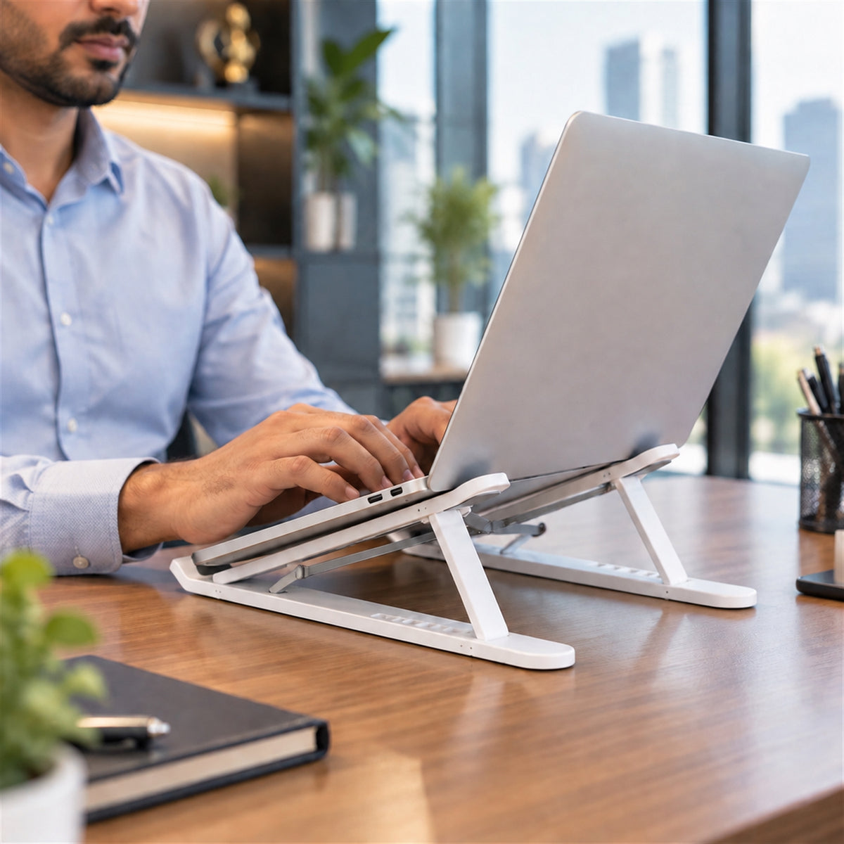 Laptop stand white bg