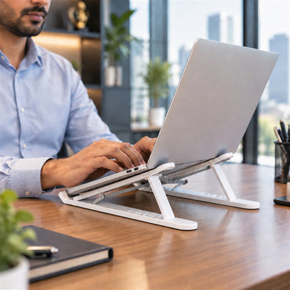 Laptop stand white bg