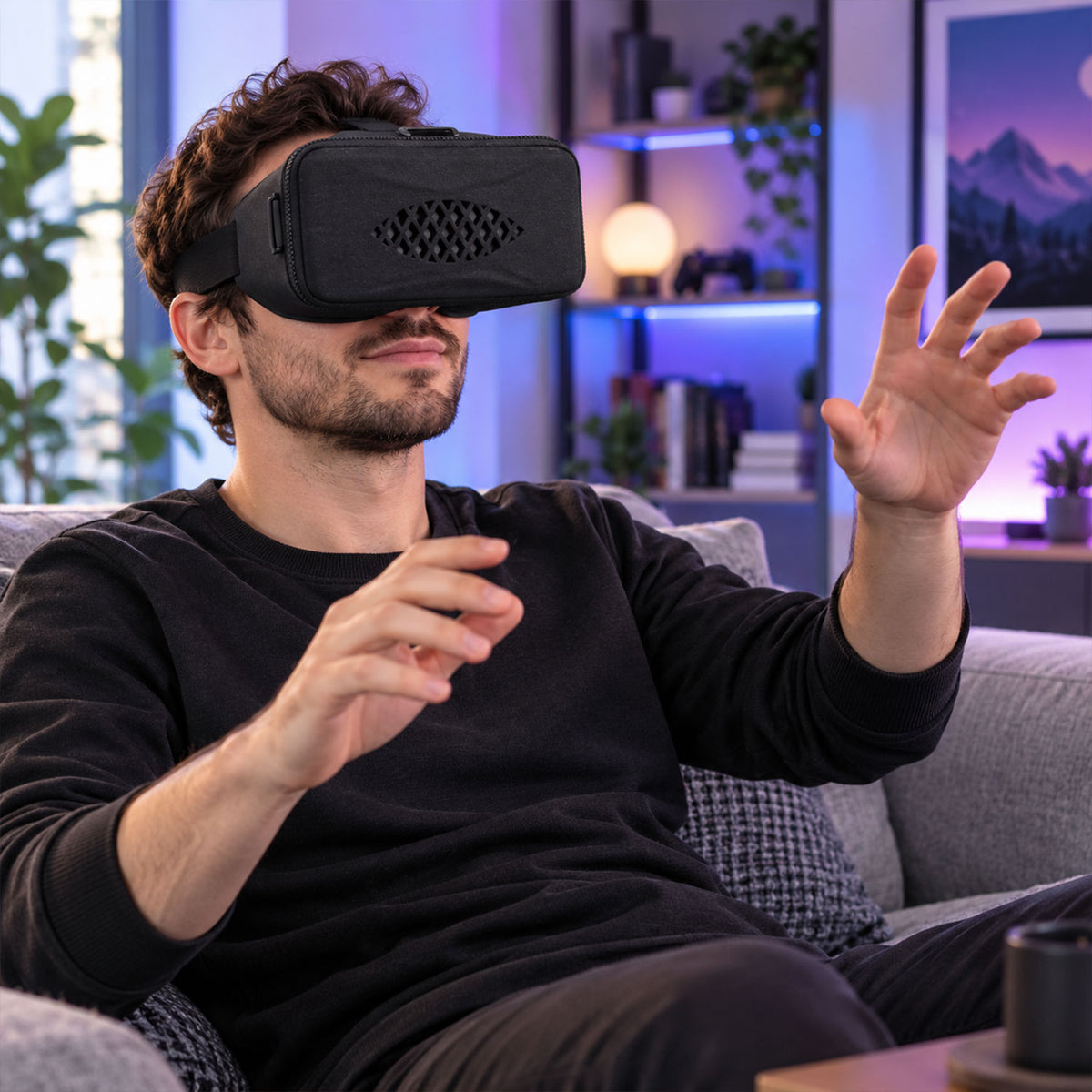 Smartphone virtual reality viewer with dual lenses - view 01