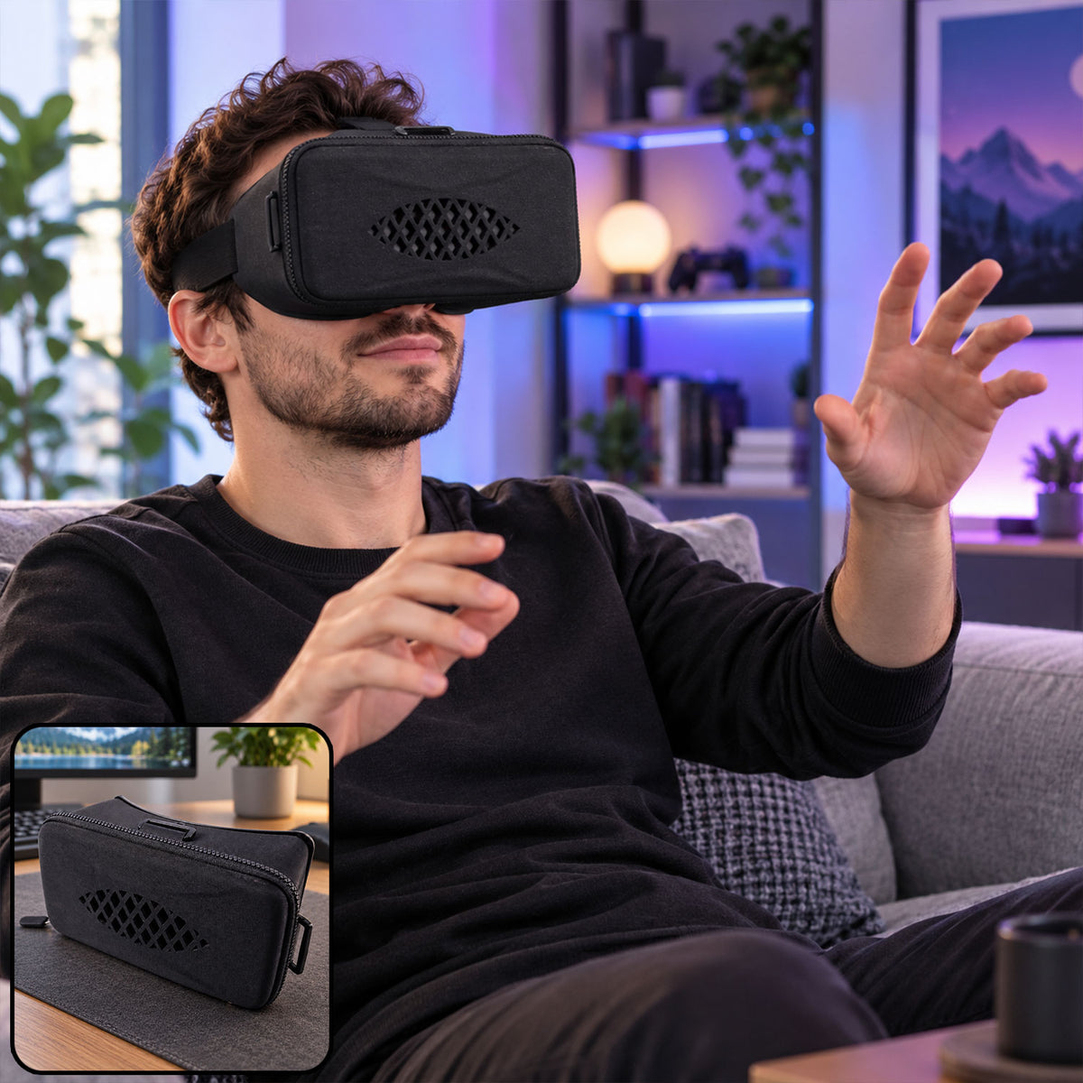 Smartphone virtual reality viewer with dual lenses - view 02
