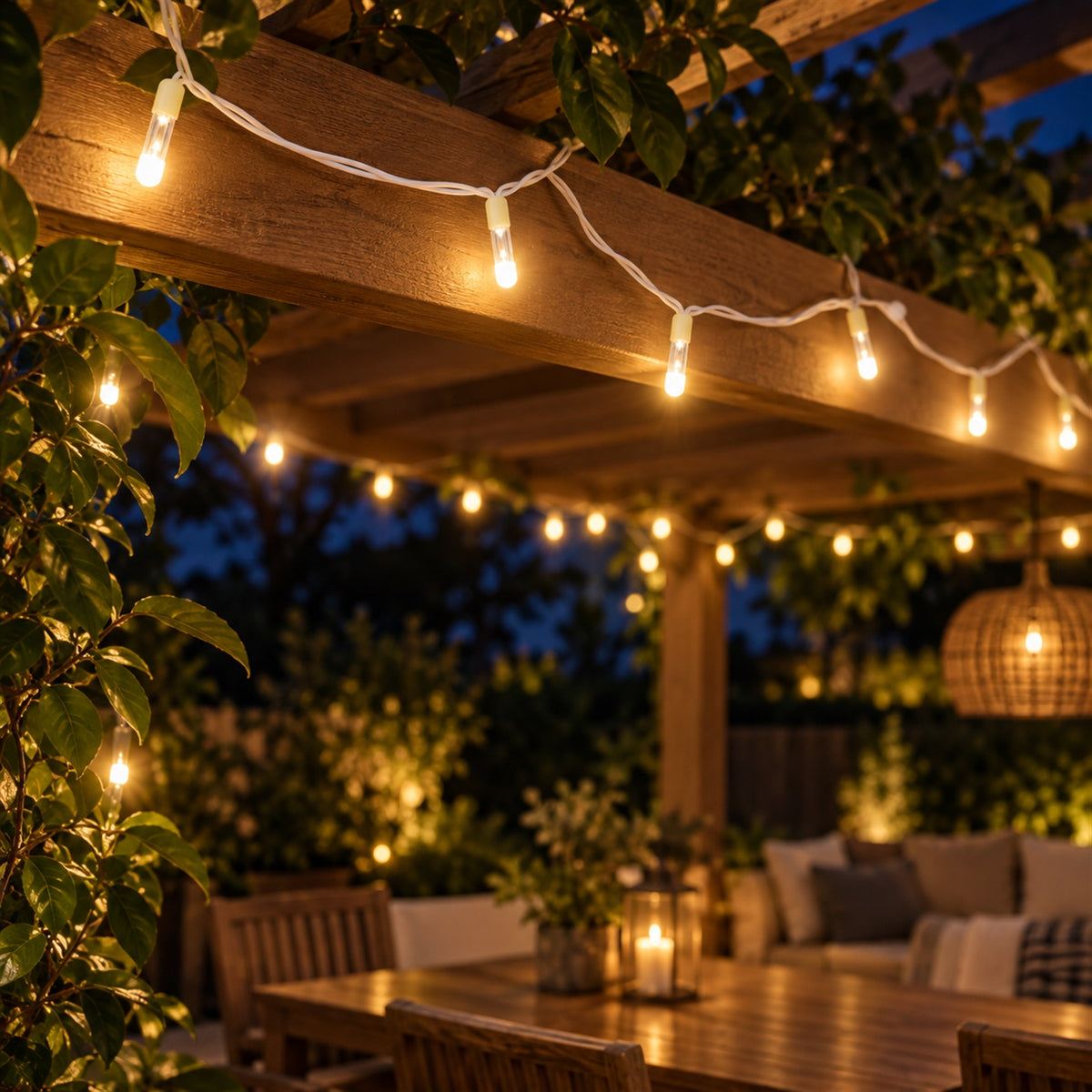 Festive fairy light home decor