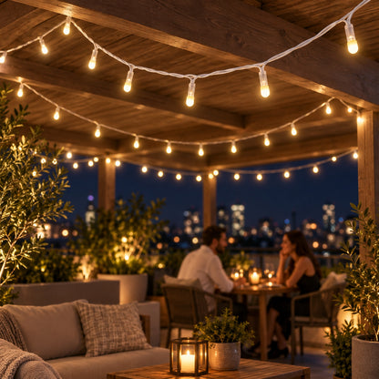 Warm white decorative LED string light