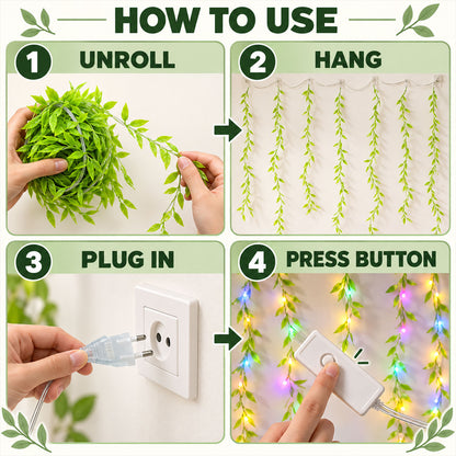 Leaf LED curtain light and button controller details - view 05
