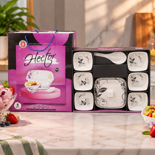 Plastic Dinner Set – 9-Piece Lightweight & Durable | Hector
