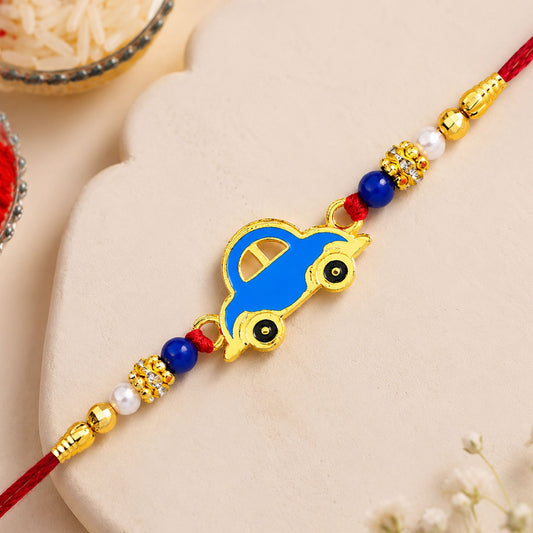 Blue Car Rakhi for Little Brother on Rakshabandhan