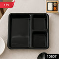 3-Compartment Meal Serving Tray – Durable & Easy-Clean Plate